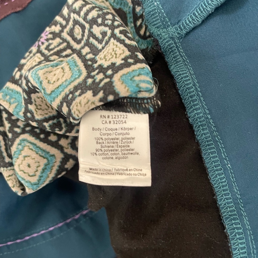 Anthropologie-One September-Patchwork Flowy Floral Paisley Ruffle Hem Top Sz XS - Picture 11 of 11